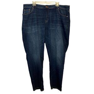 Lane Bryant Women Boyfriend Jeans 18 Mid Rise Signature Fit Flex Magic Waistband